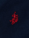 Boys Double Horsemen T-Shirt in Dark Sapphire Navy / Haute Red DHM