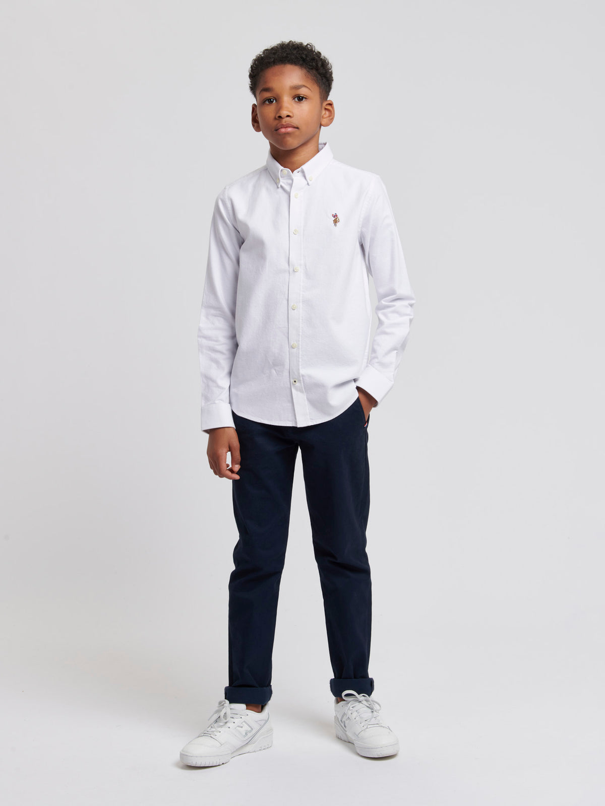 Boys Oxford Shirt in Bright White