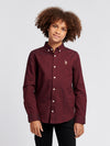 Boys Oxford Shirt in Tibetan Red