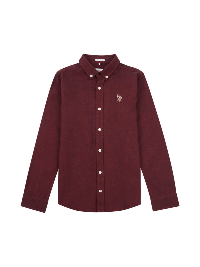 Boys Oxford Shirt in Tibetan Red