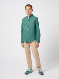 Boys Oxford Shirt in Rain Forest