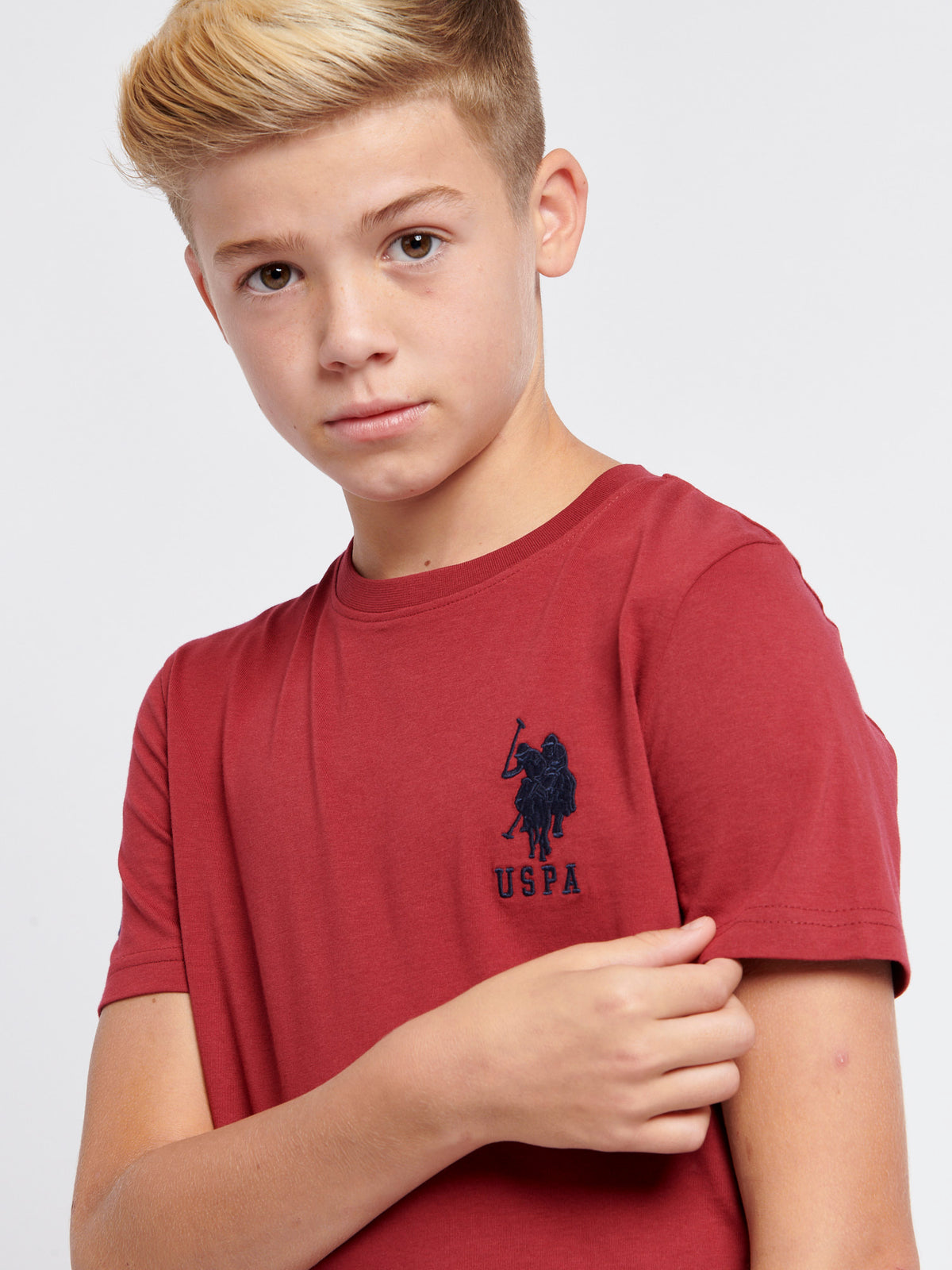 Boys Player 3 T-Shirt in Tibetan Red