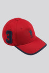 Boys Player 3 Baseball Cap in Haute Red