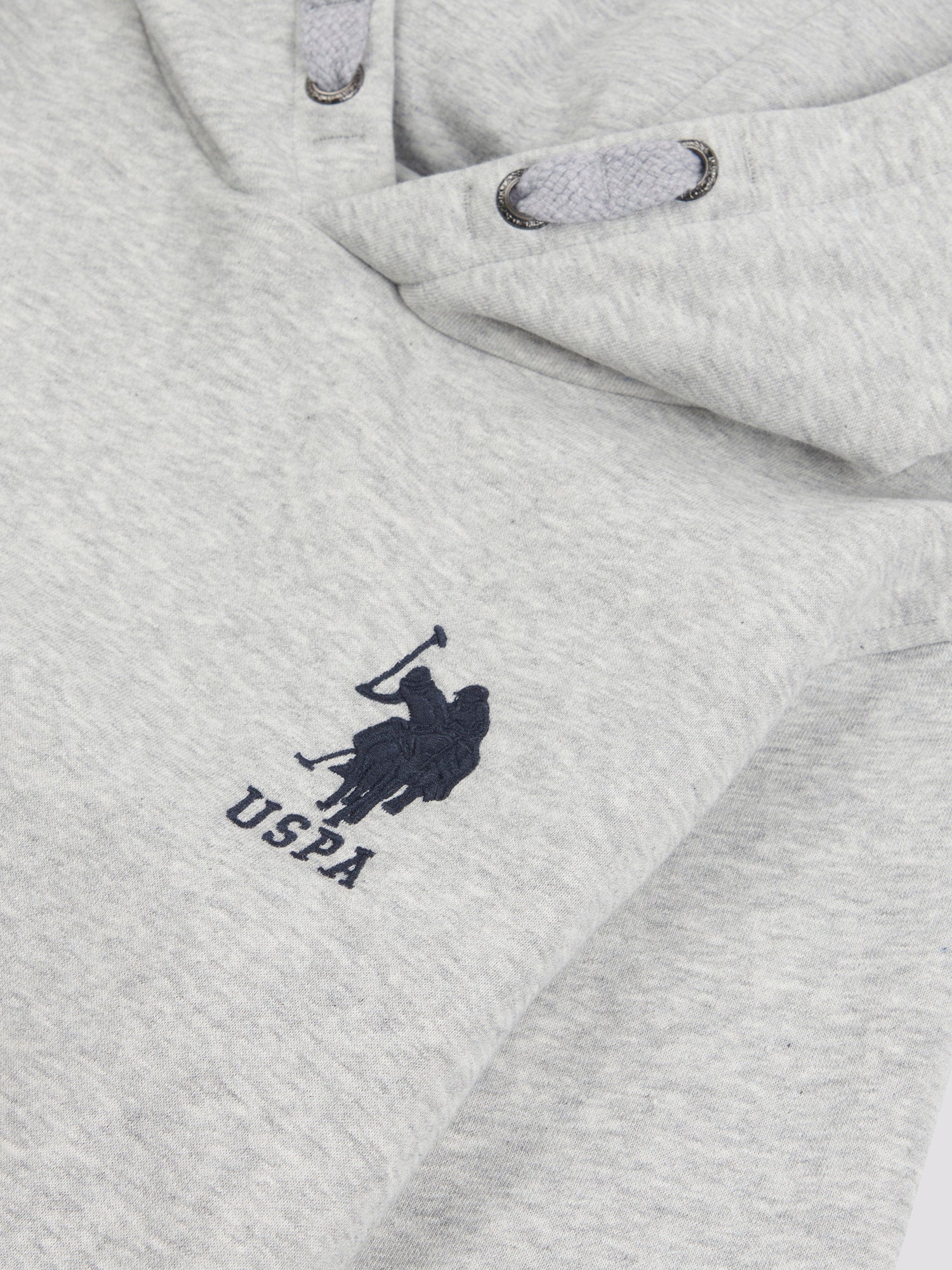 Boys Player 3 Brush Back Hoodie in Mid Grey Marl