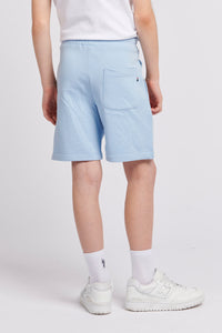 Boys Double Horsemen Sweat Shorts in Chambray Blue