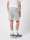 Boys Double Horsemen Sweat Shorts in Mid Grey Marl