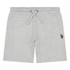 Boys Double Horsemen Sweat Shorts in Mid Grey Marl