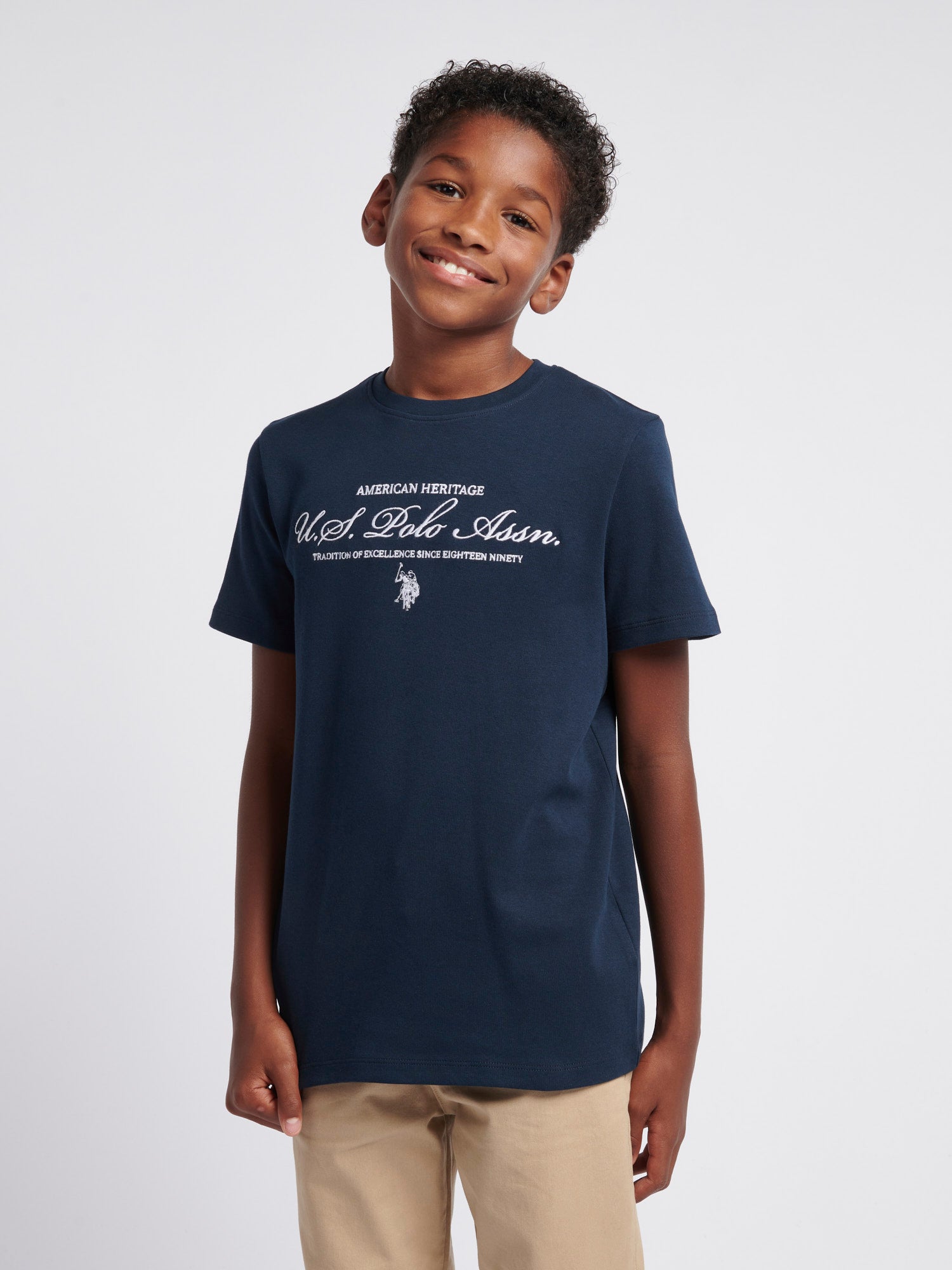 Boys Premium Graphic T-Shirt in Dark Sapphire Navy