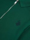 Boys Double Horsemen Textured Polo Shirt in Rain Forest