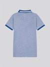 Boys Two Tone Pique Polo Shirt in Navy Peony