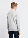 Boys Double Horsemen 1/4 Zip in Mid Grey Marl