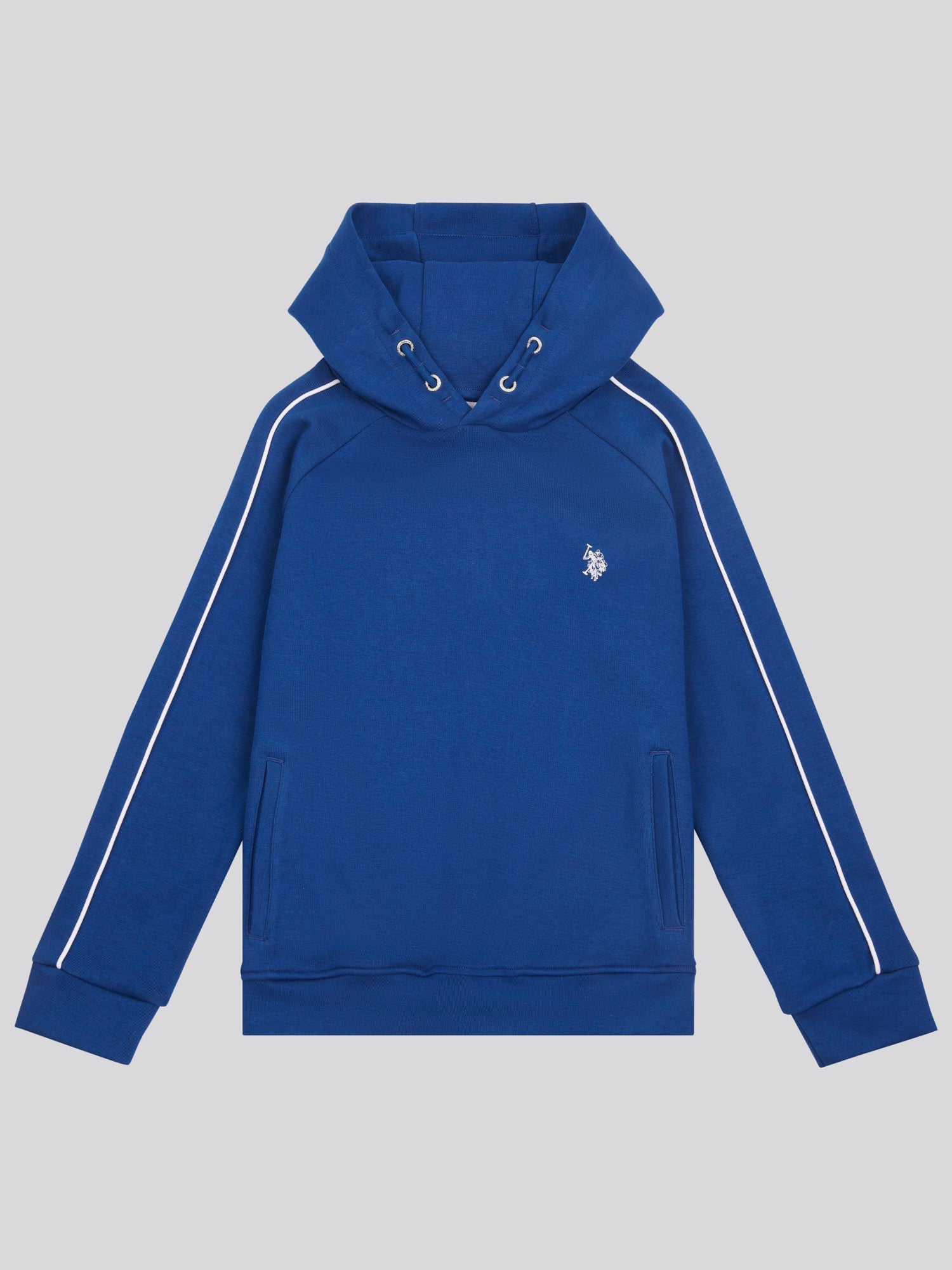 Boys Piped Raglan Hoodie in Navy Peony