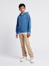 Boys Graphic Loop Back Hoodie in Blue Horizon