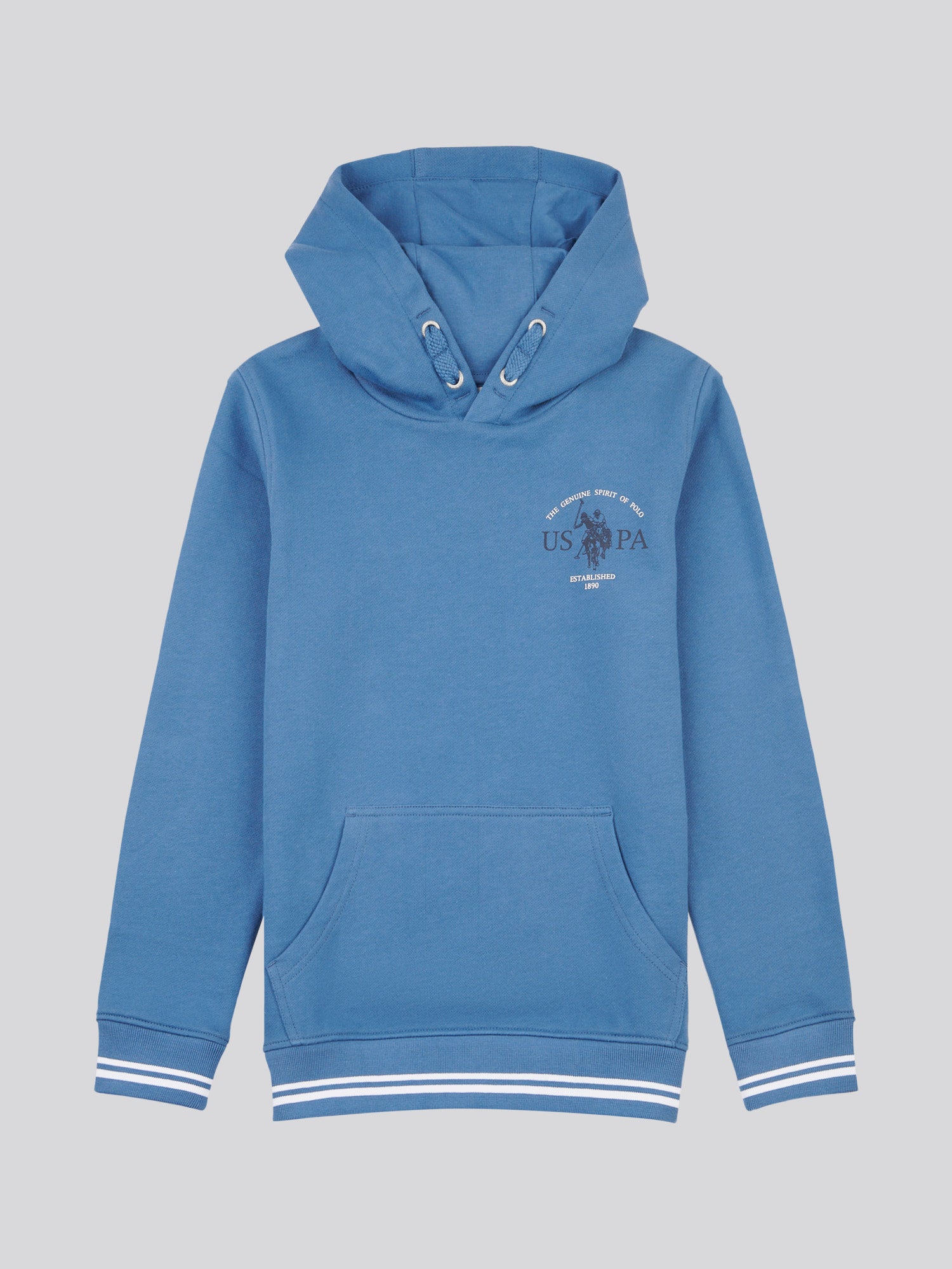 Boys Graphic Loop Back Hoodie in Blue Horizon