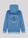 Boys Graphic Loop Back Hoodie in Blue Horizon