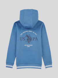 Boys Graphic Loop Back Hoodie in Blue Horizon