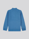 Boys Herringbone ¼ Zip Sweatshirt in Blue Horizon Marl