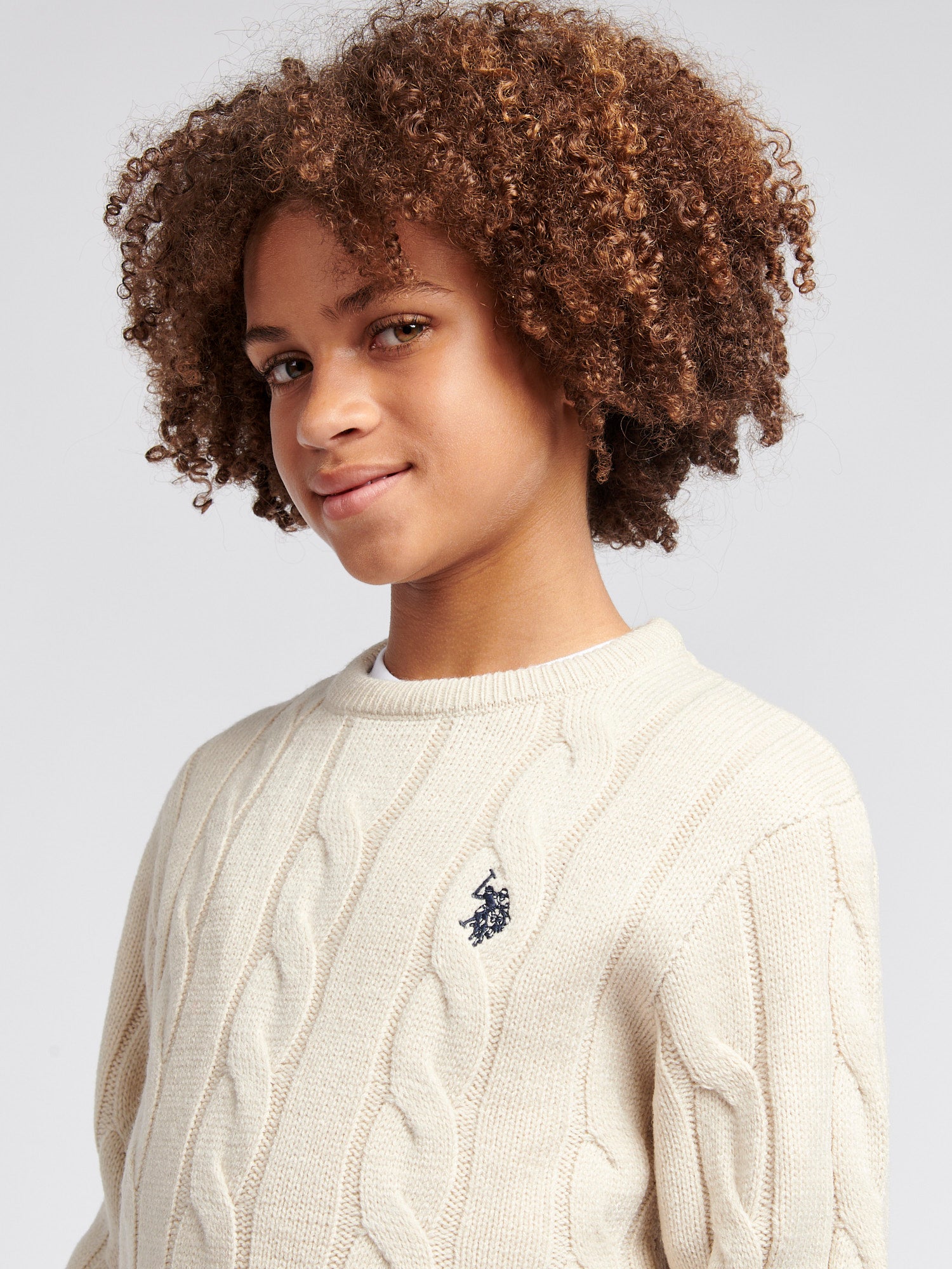 Polo cable sweater best sale