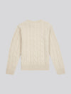 Boys Cable Knit Jumper in Birch Marl