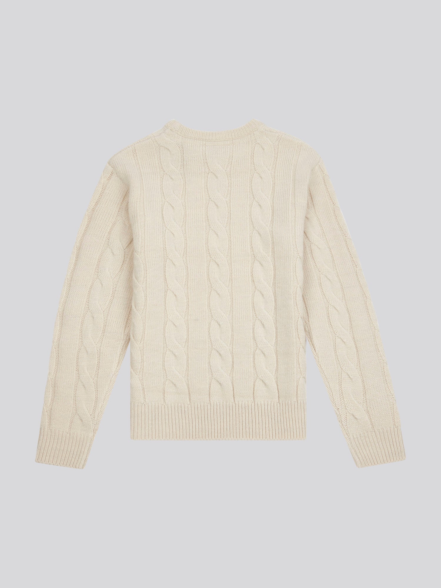 Boys Cable Knit Jumper in Birch Marl