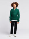 Boys Cable Knit Funnel Neck Jumper in Rain Forest