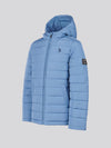 Boys Lightweight Quilt Hooded Puffer Jacket in Blue Horizon