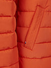 Boys Lightweight Quilt Hooded Puffer Jacket in Burnt Ochre