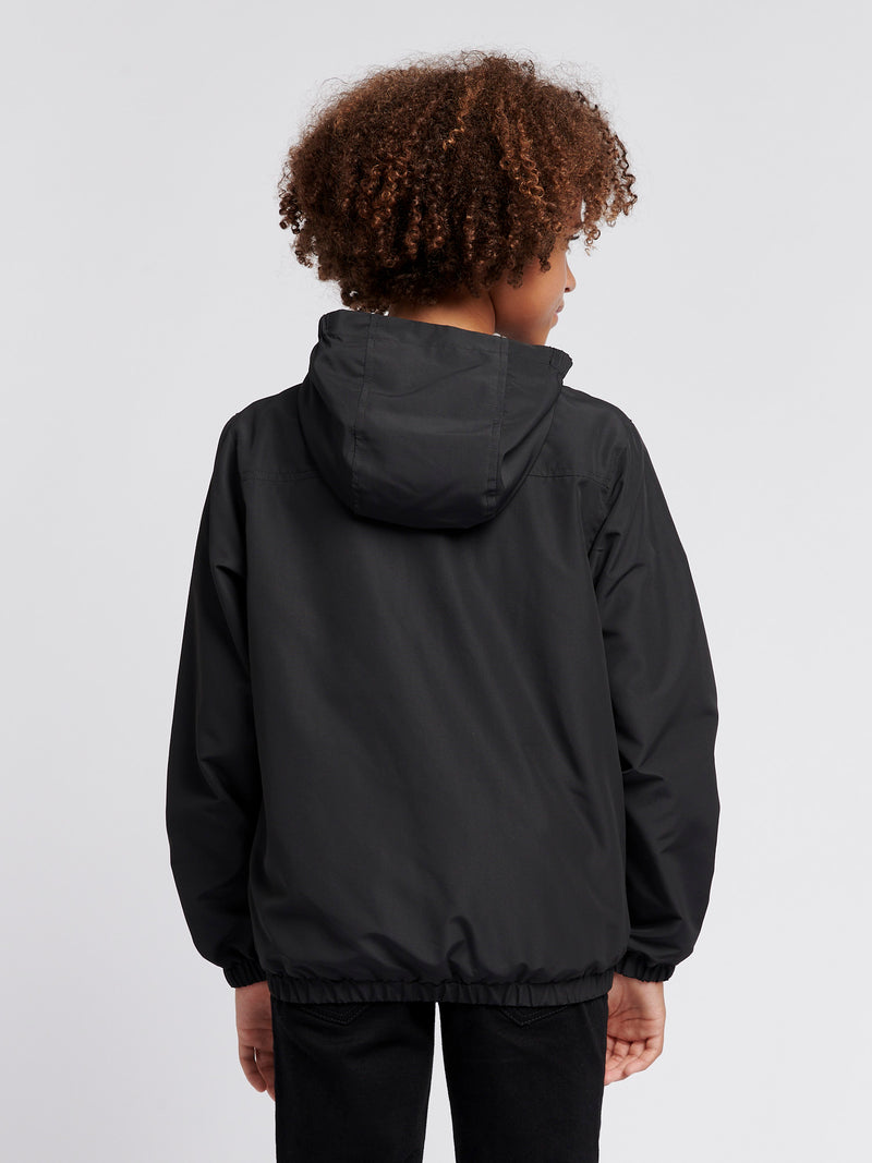 Boys Fleece Lined Windcheater in Black