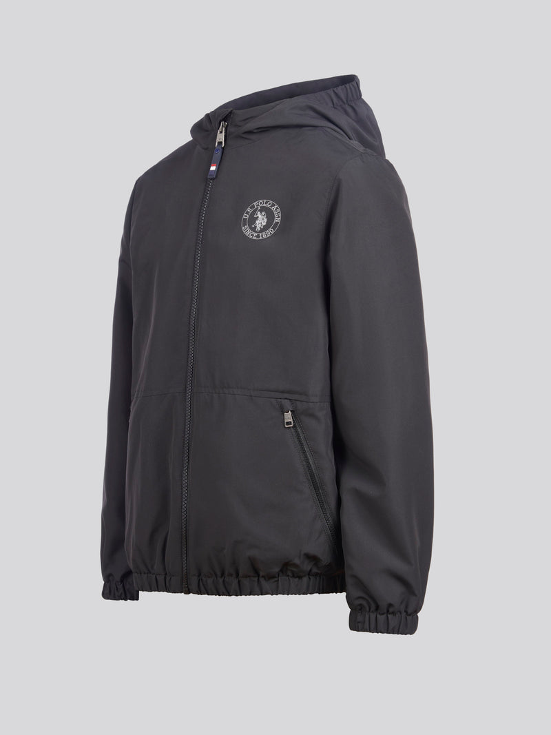 Boys Fleece Lined Windcheater in Black