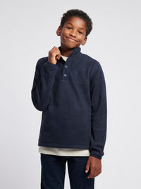 Boys Double Horsemen Polar Fleece in Dark Sapphire Navy