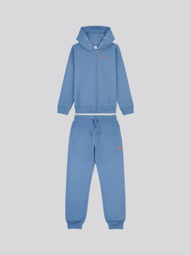 DHM Zip Thru Hoodie and BB Jog Set Blue Horizon