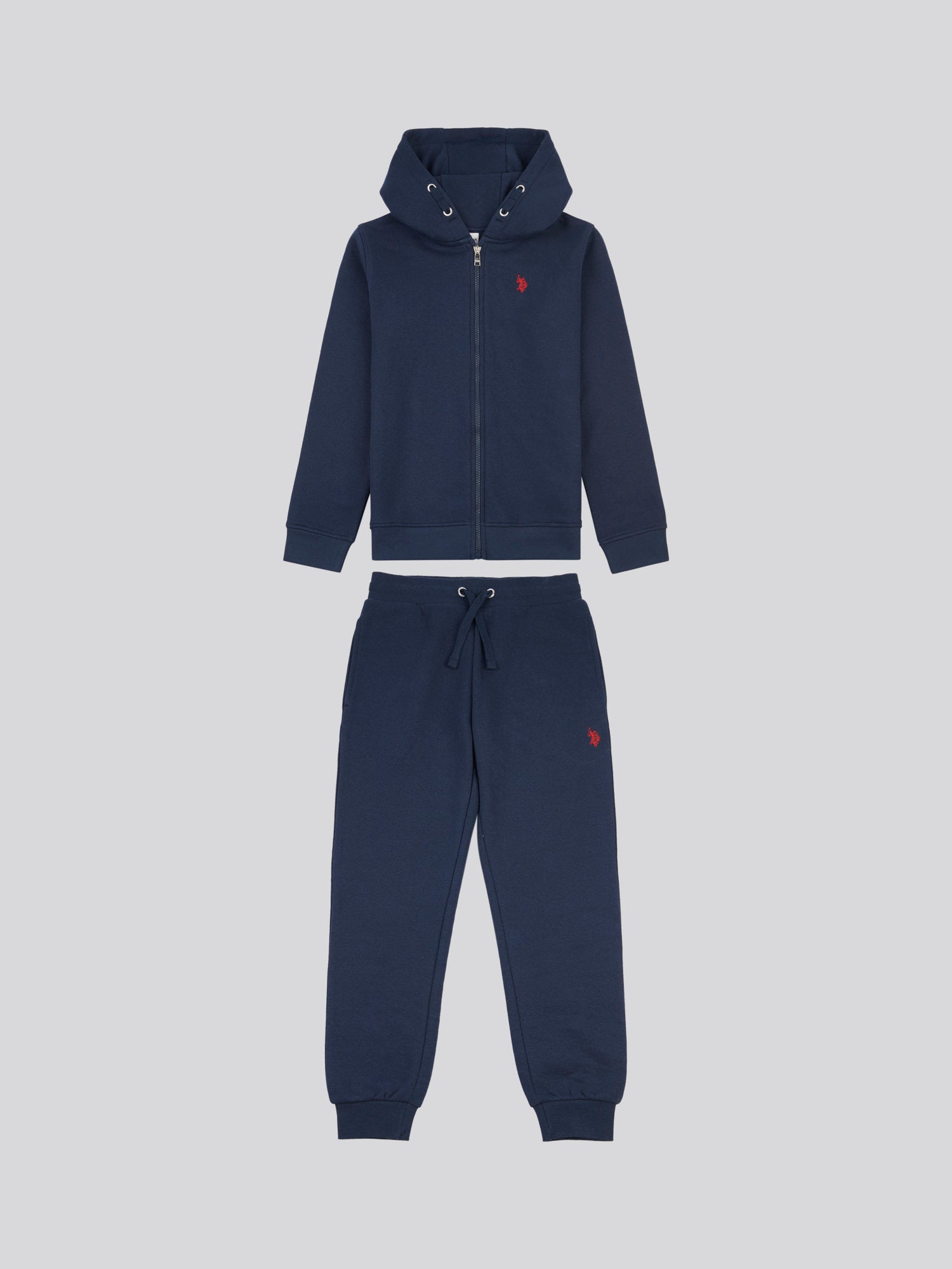 DHM Zip Thru Hoodie and BB Jog Set Dark Sapphire Navy / Haute Red DHM