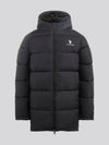 Boys Longline Puffer Jacket in Black