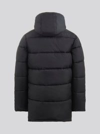 Boys Longline Puffer Jacket in Black