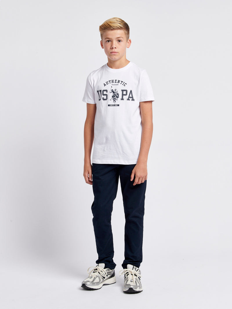 Boys Authentic Graphic T-Shirt in Bright White