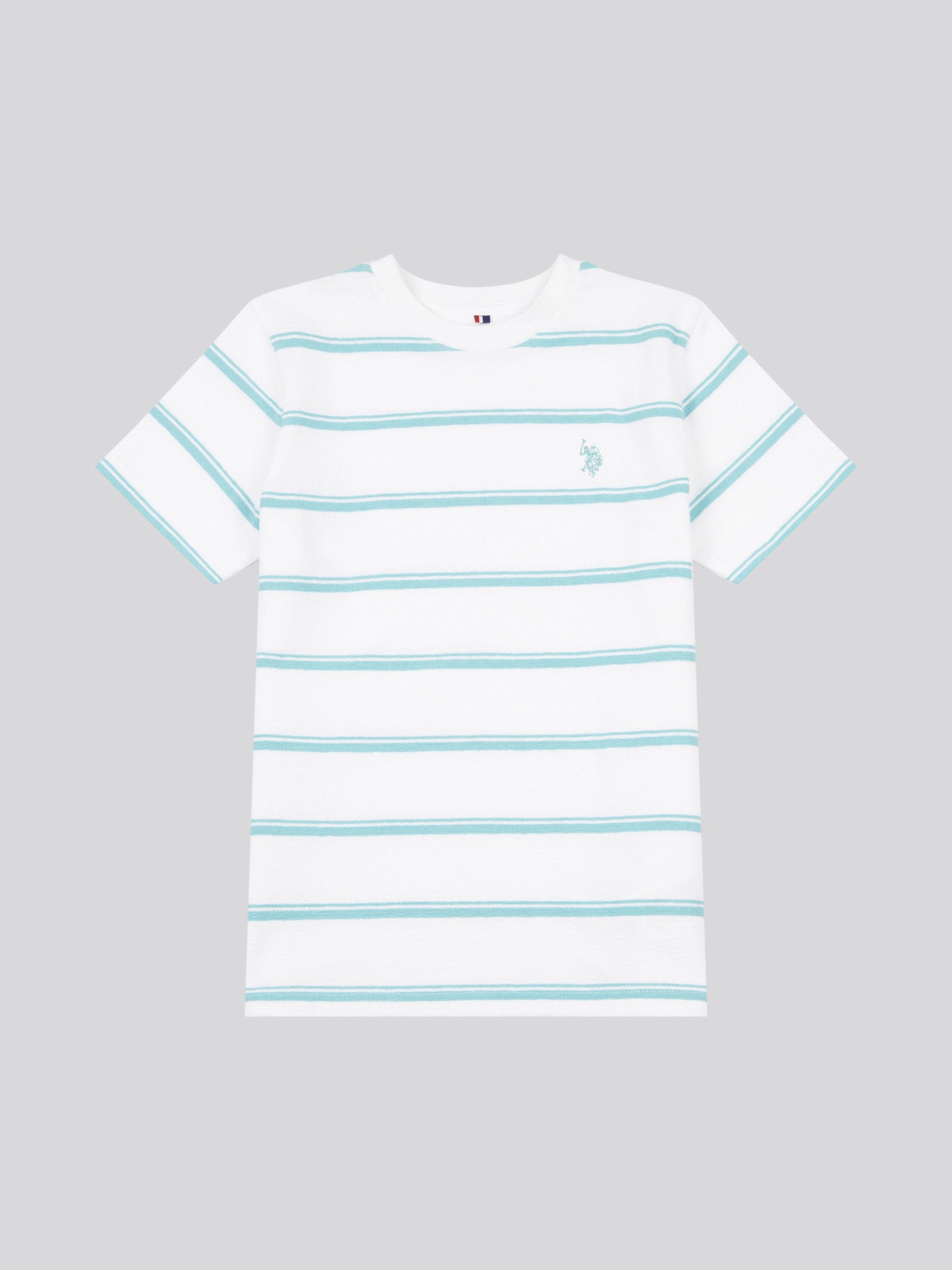 Terry Stripe Tshirt Bright White