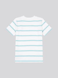 Terry Stripe Tshirt Bright White