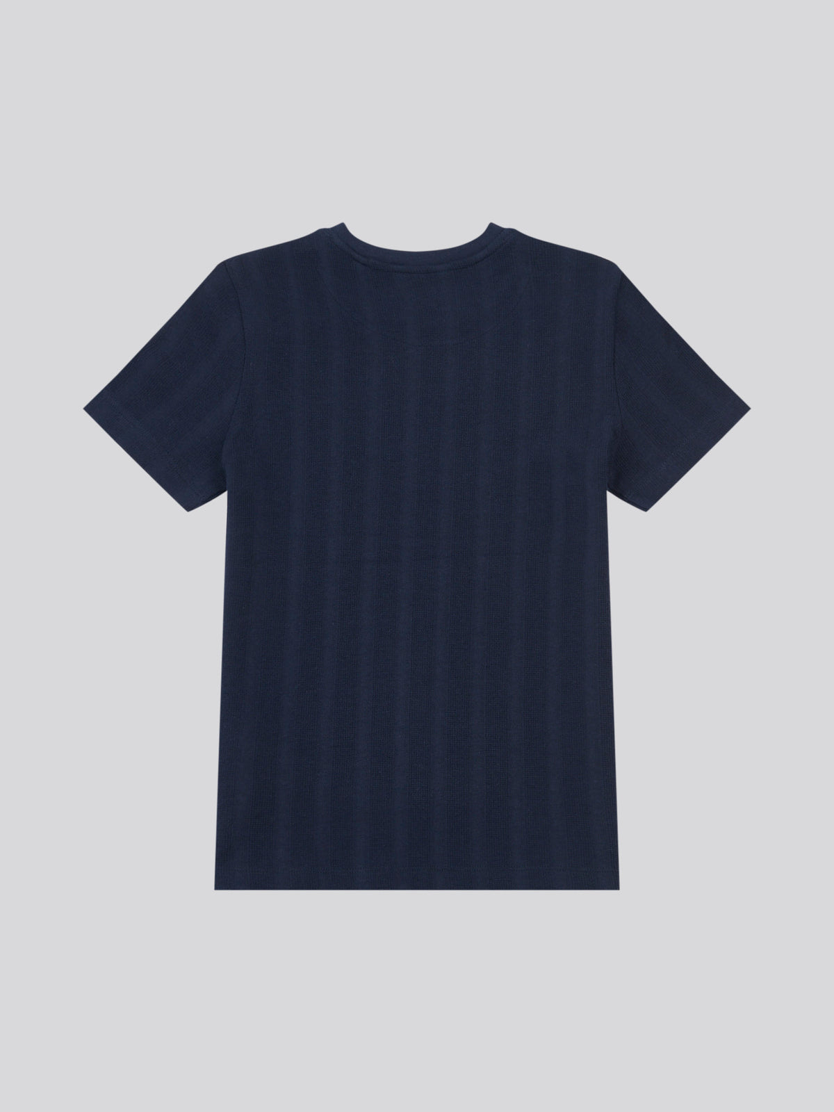 DHM Vertical Stripe Textured Tshirt Dark Sapphire Navy / Moonlight Blue DHM