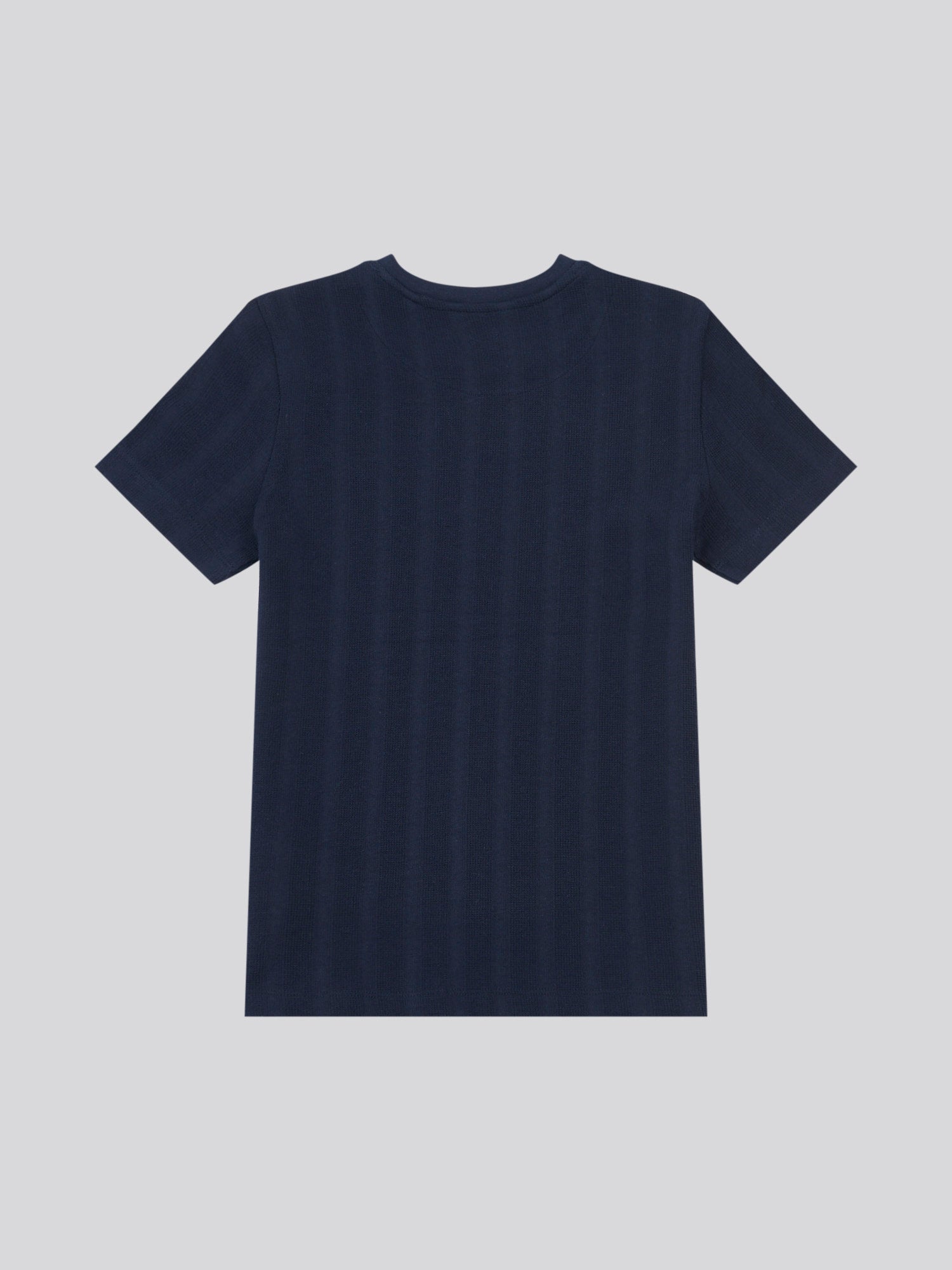 DHM Vertical Stripe Textured Tshirt Dark Sapphire Navy / Moonlight Blue DHM