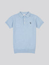 Combed Cotton SS Polo Parisian Blue Marl