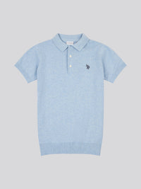 Combed Cotton SS Polo Parisian Blue Marl