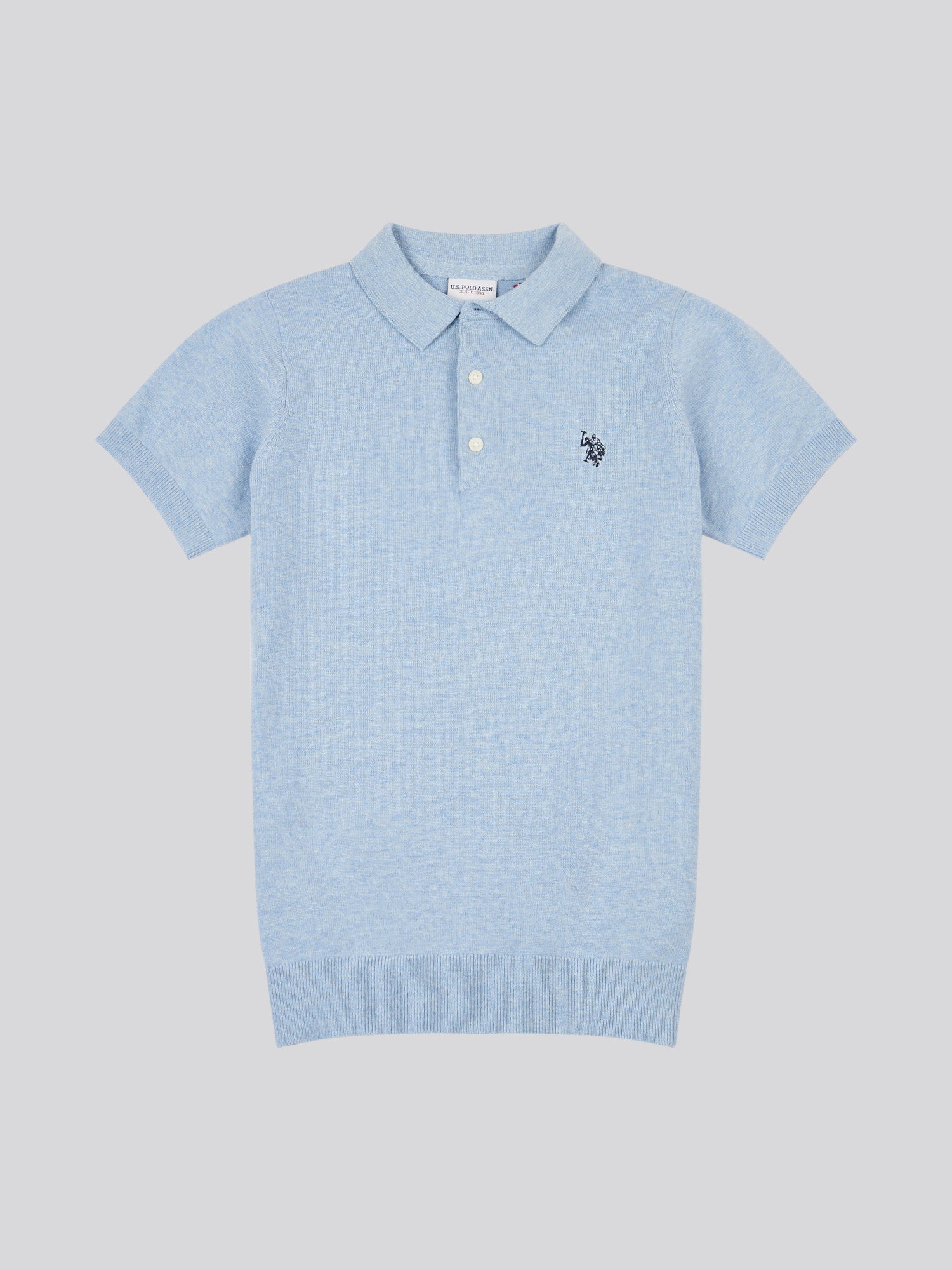 Combed Cotton SS Polo Parisian Blue Marl