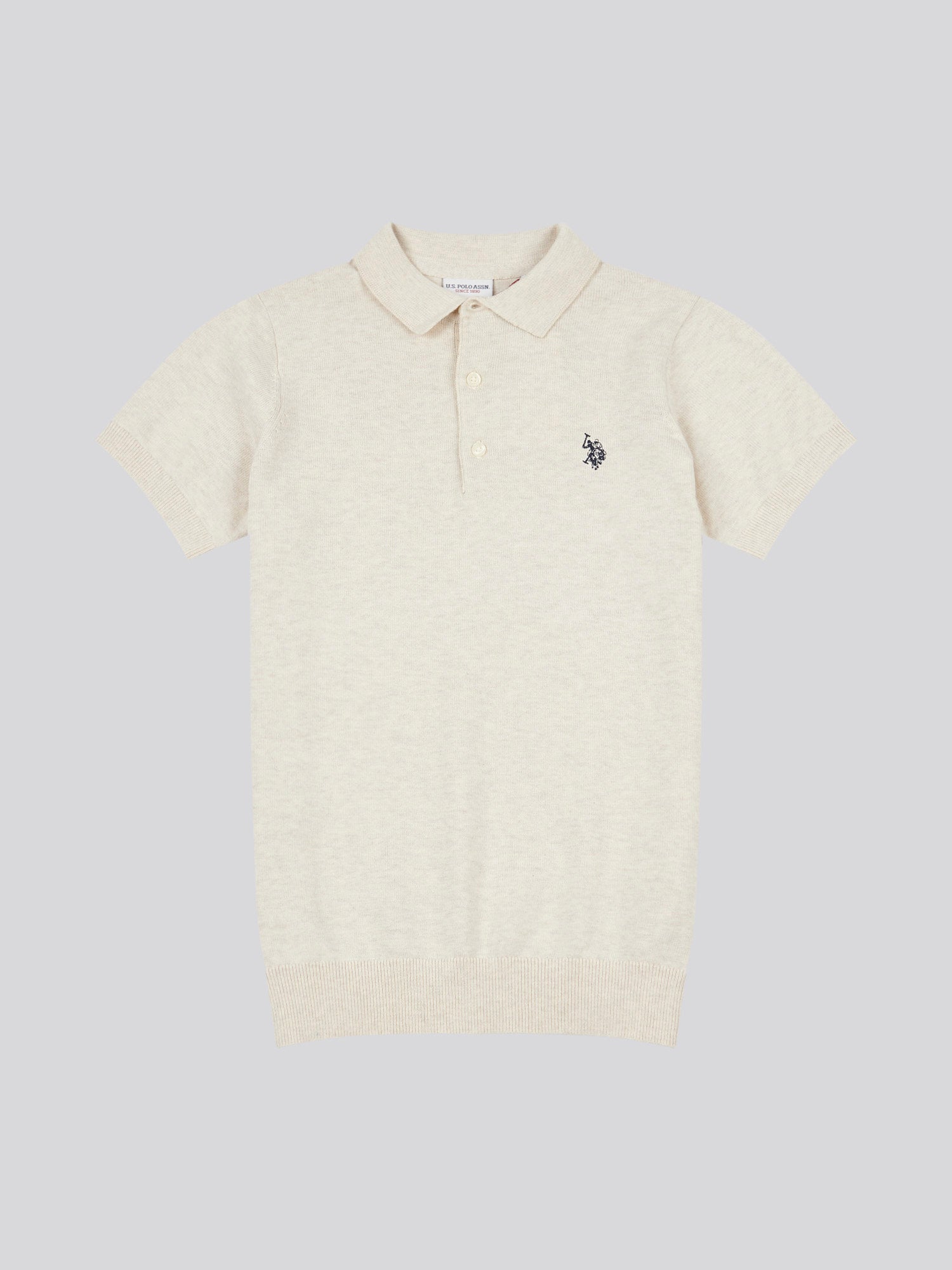 Combed Cotton SS Polo Birch Marl