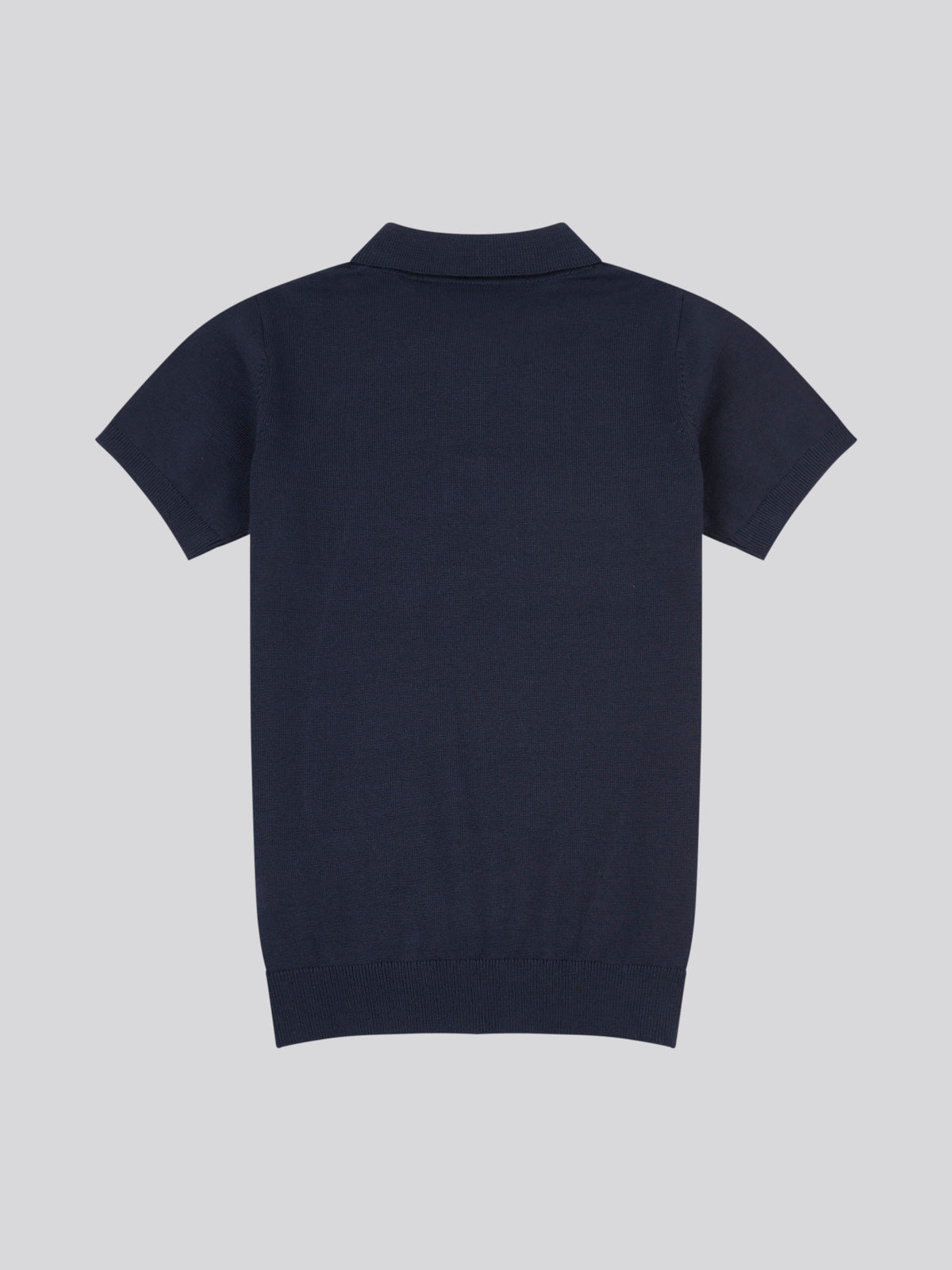 Combed Cotton SS Polo Dark Sapphire Navy / Haute Red DHM