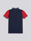 Boys Player 3 Sash Pique Polo Shirt in Dark Sapphire Navy