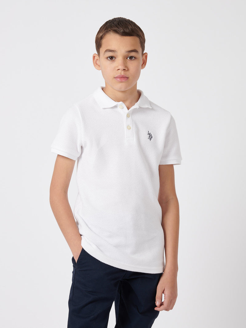 Texture DHM Polo Bright White