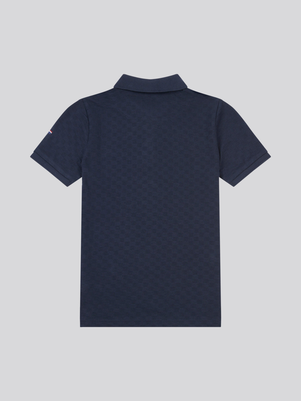 Check Texture Polo Dark Sapphire Navy / Haute Red DHM