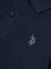 Texture Terry Polo Dark Sapphire Navy / Moonlight Blue DHM