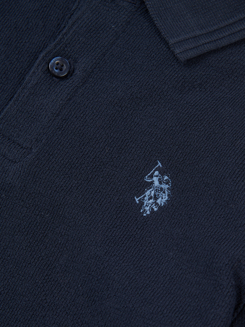 Texture Terry Polo Dark Sapphire Navy / Moonlight Blue DHM