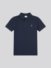 Vertical Texture Polo Dark Sapphire Navy / Moonlight Blue DHM